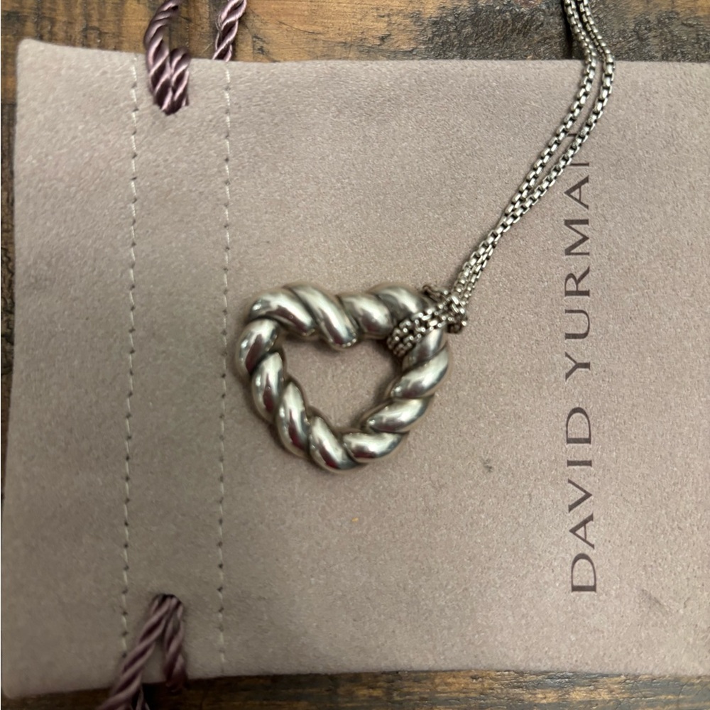 Authentic SS David yurman heart necklace